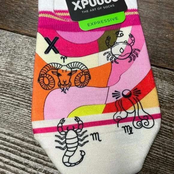 XPOOOS The  Art of Socks Rose ZODIAC Anti Slip Socks - Picture 5 of 8